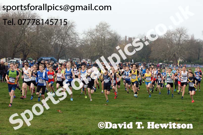 Boys under-13s British Athletics Liverpool Cross Challenge, Sefton Park, Liverpool. Photo:  David T. Hewitson/Sports for All Pics